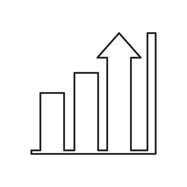 Ícone gráfico de negócios isolado — Vetor de Stock