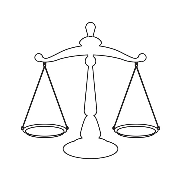 Icono de justicia aislada — Vector de stock