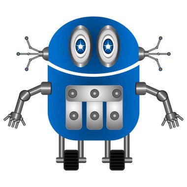 İzole sevimli robot