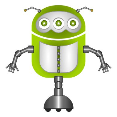 İzole sevimli robot