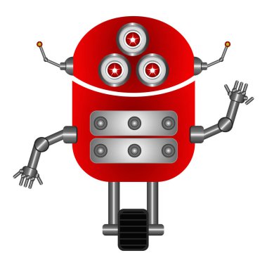 İzole sevimli robot
