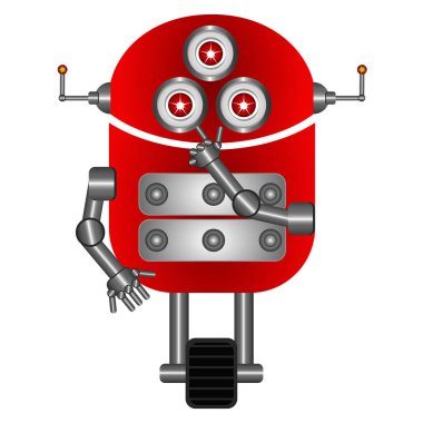 İzole sevimli robot