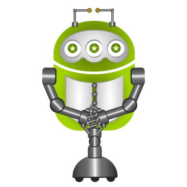 İzole sevimli robot