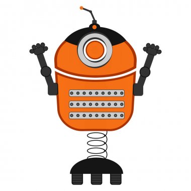 İzole sevimli robot