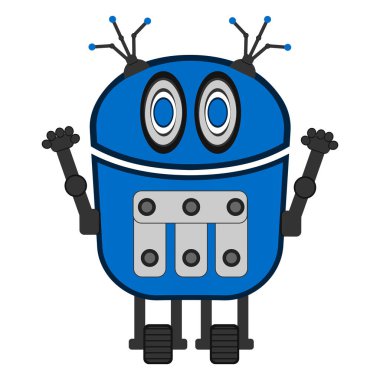 İzole sevimli robot