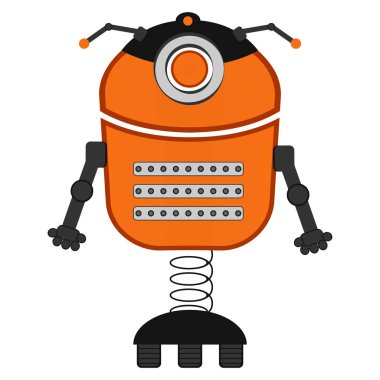 İzole sevimli robot