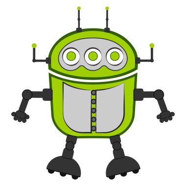 İzole sevimli robot