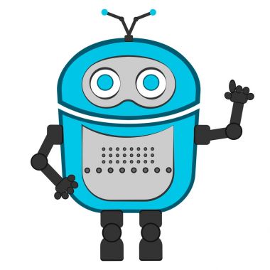 İzole sevimli robot