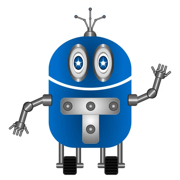 Izolované roztomilý robot — Stockový vektor