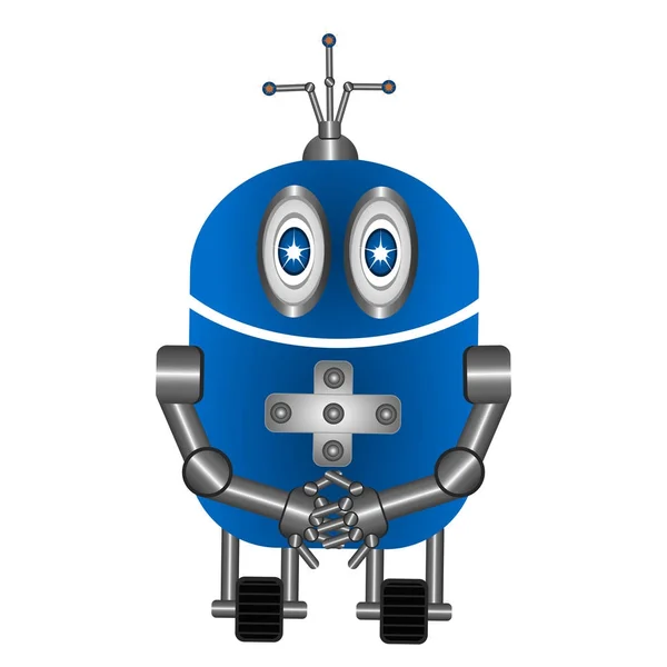 Robot carino isolato — Vettoriale Stock