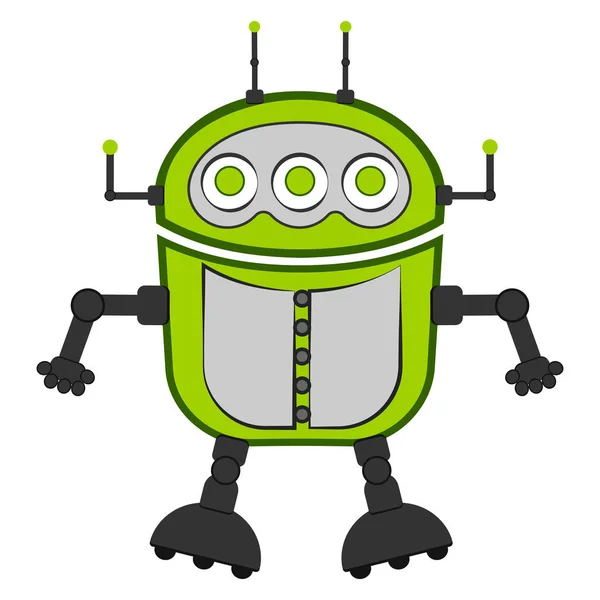 Isolated cute robot — Stock Vector