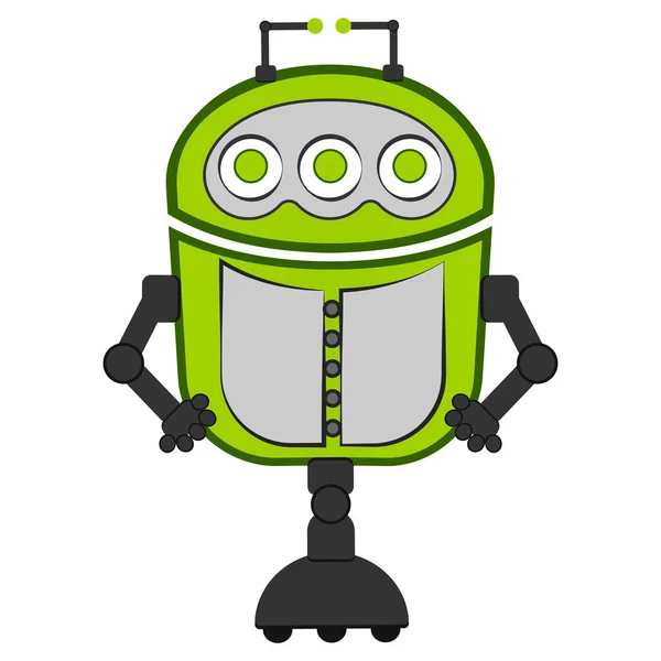 Isolated cute robot — Stock Vector