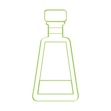 İzole edilmiş tekila şişesi.