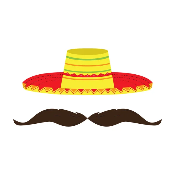 Icono de sombrero mexicano — Vector de stock