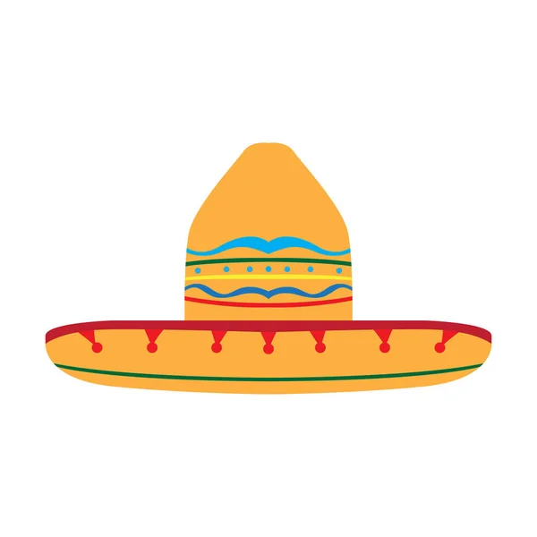 Icône chapeau mexicain — Image vectorielle