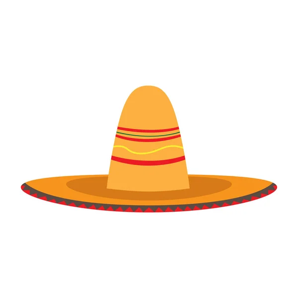 Ícone de chapéu mexicano — Vetor de Stock