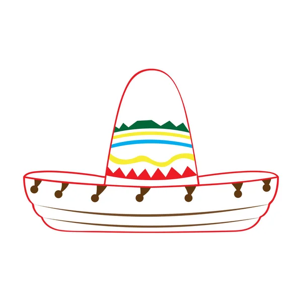 Icône chapeau mexicain — Image vectorielle