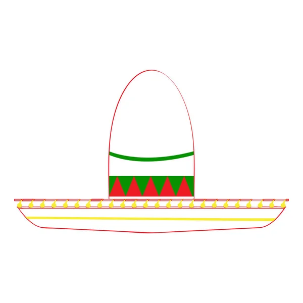 Icono de sombrero mexicano — Archivo Imágenes Vectoriales