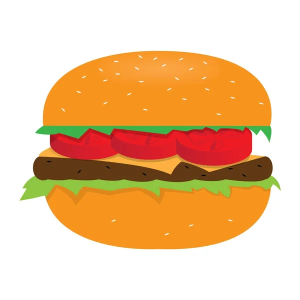 Pictograma burger izolat — Vector de stoc