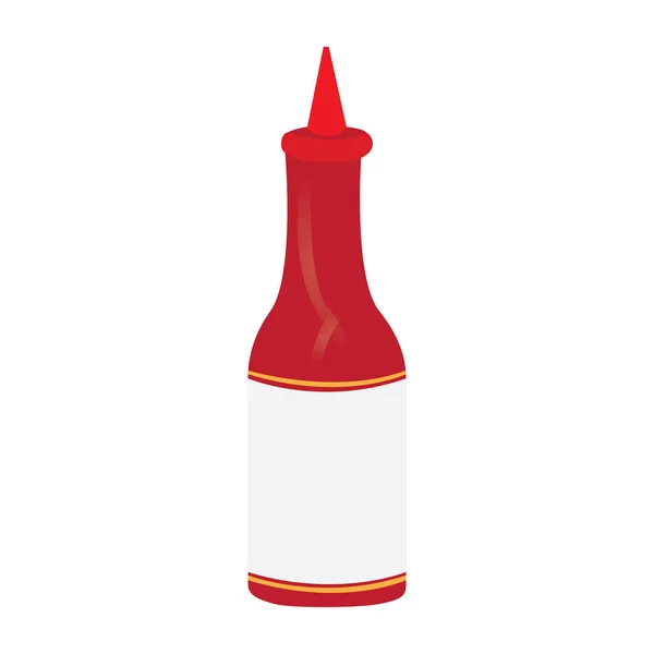 Isolierte Ketchupflasche — Stockvektor