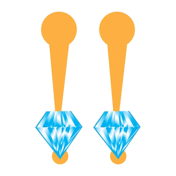 Paar Ohrringe — Stockvektor
