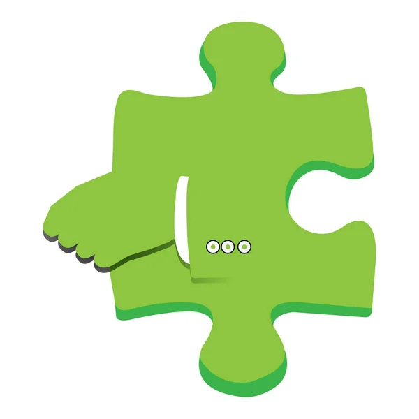 Pièce de puzzle isolée — Image vectorielle