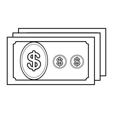 Para birimi fatura simge görüntüsü