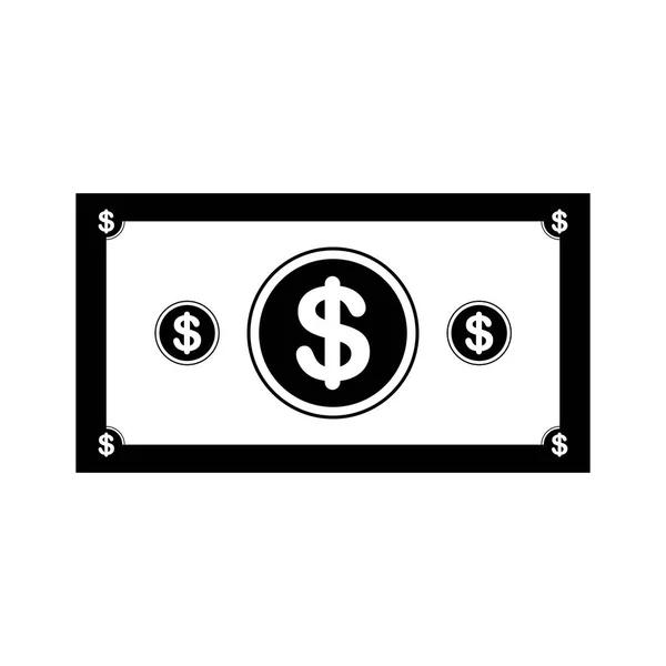 Valuta bill pictogramafbeelding — Stockvector