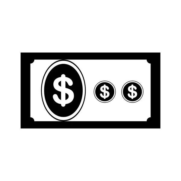 Image icône facture de monnaie — Image vectorielle
