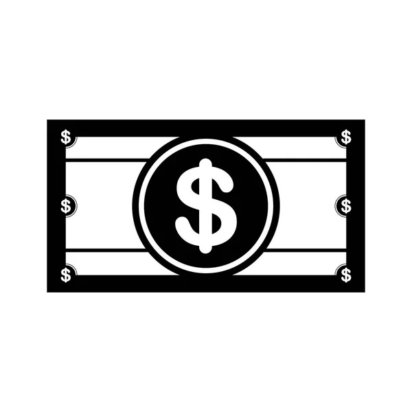 Immagine icona fattura valuta — Vettoriale Stock