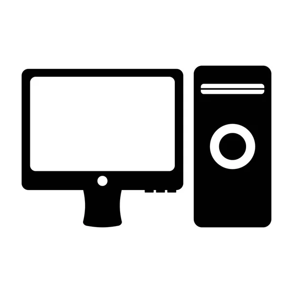 Desktop-Computer-Ikone — Stockvektor