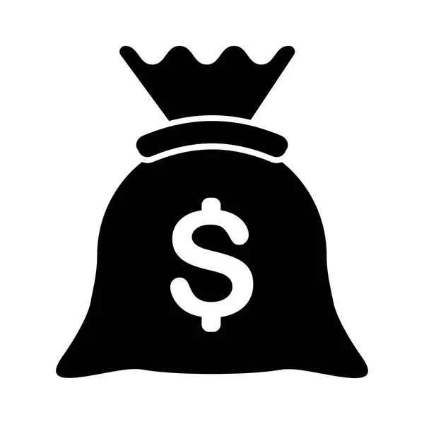 Icône sac d'argent image — Image vectorielle