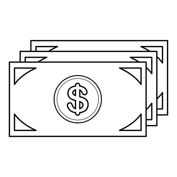 钞票图标图像 — 图库矢量图片