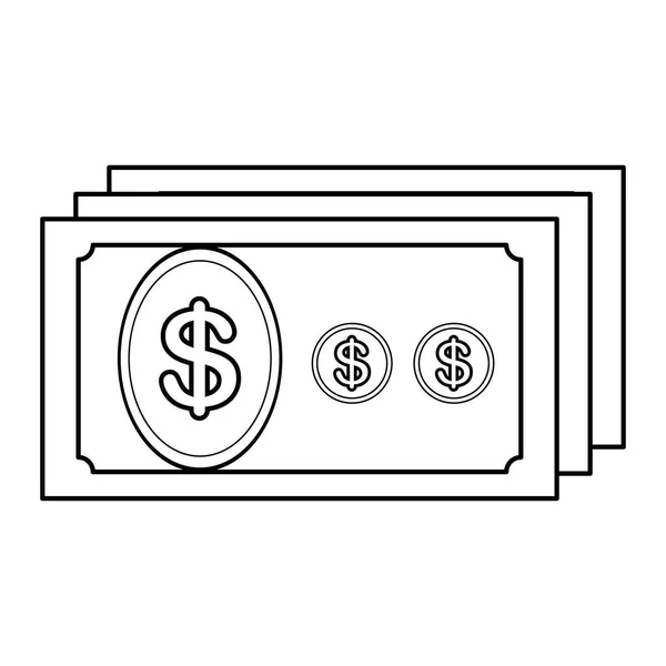 Moneda factura icono imagen — Archivo Imágenes Vectoriales