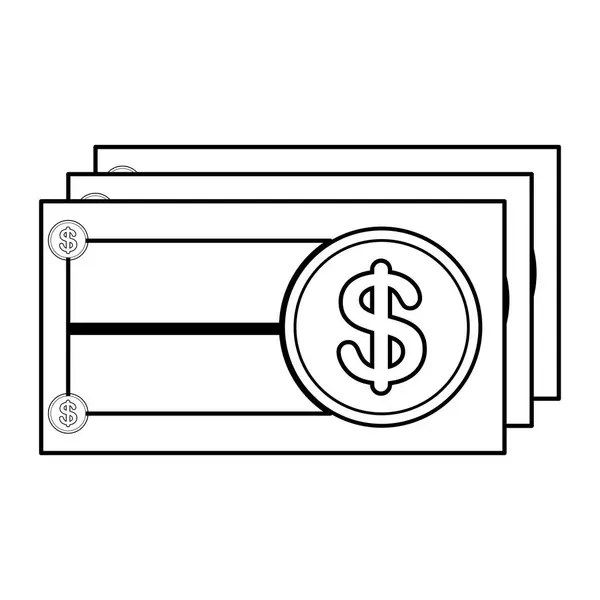 Valuta bill pictogramafbeelding — Stockvector