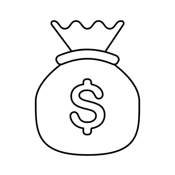 Obrázek ikony pytel peněz — Stockový vektor