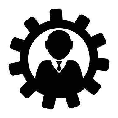 Dişli bir işadamı simgesiyle