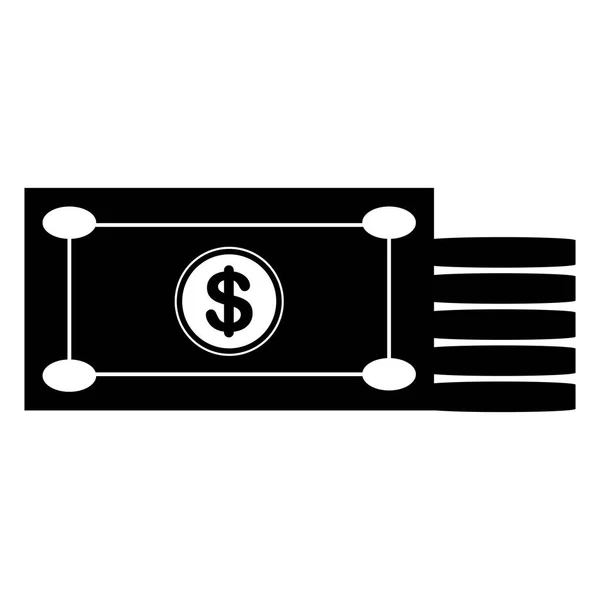 Moneda factura icono imagen — Vector de stock