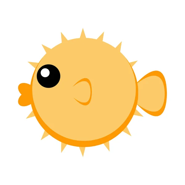 Personnage de poisson mignon — Image vectorielle