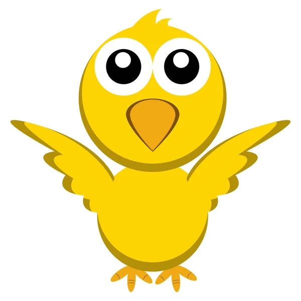 Mignon personnage d'oiseau dessin animé — Image vectorielle