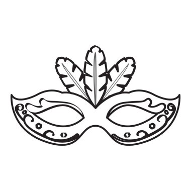 Mardi Gras maskesi simgesi