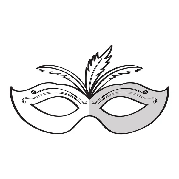 Masken-Ikone von Mardi Gras — Stockvektor