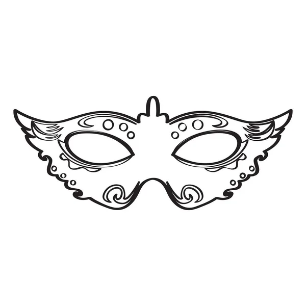 Mardi Gras Mask pictogram — Stockvector