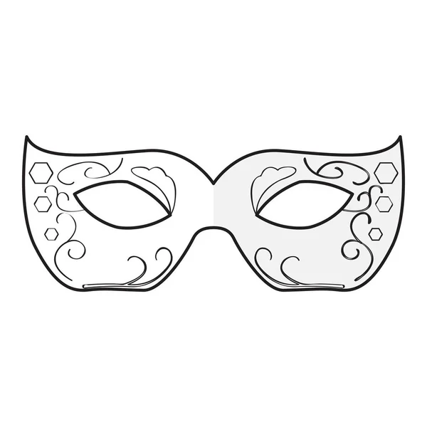 Mardi Gras maskesi simgesi — Stok Vektör
