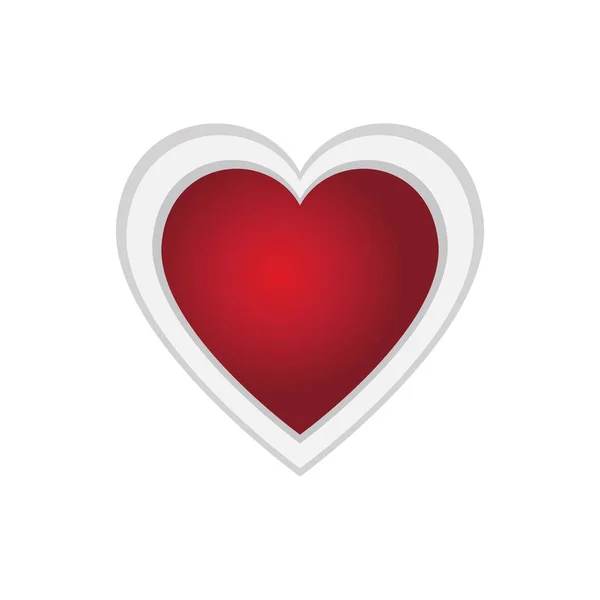 De dag van de Valentijnskaart van hart vorm — Stockvector