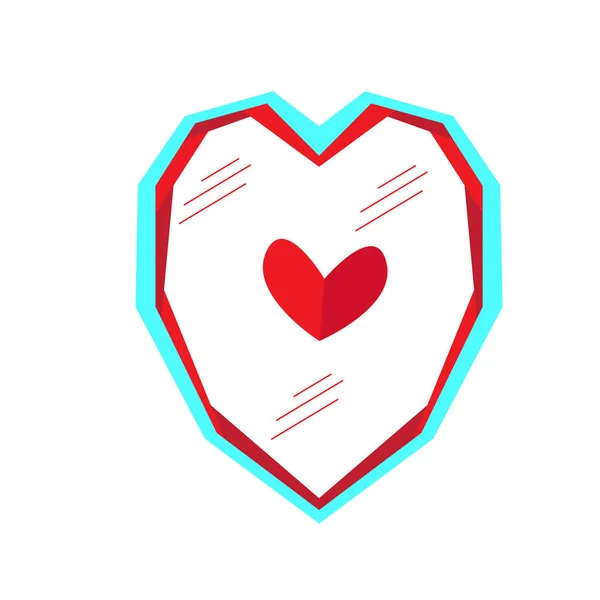 Geometrical heart shape — Stock Vector