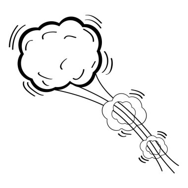 İzole komik patlama