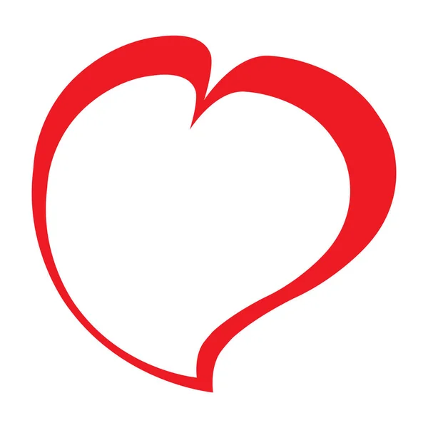 Icona asimmetrica del cuore — Vettoriale Stock