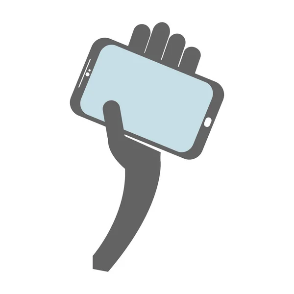 Hand hält ein Handy — Stockvektor