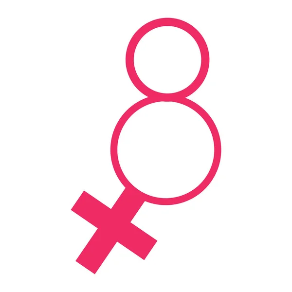 Růžový žena symbol — Stockový vektor